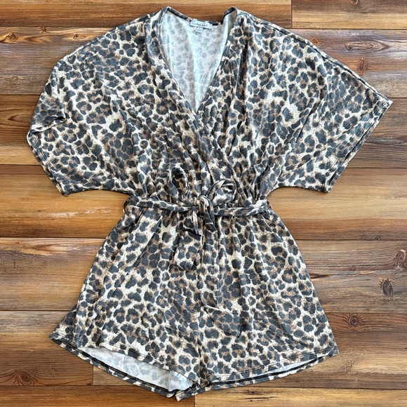 white birch Pants - White Birch Leopard Print Romper